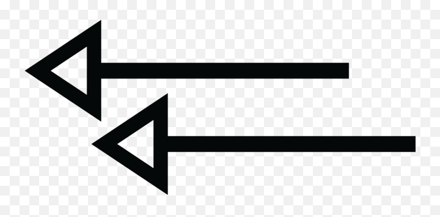 Double Left Arrow With White Triangle - Left Arrow Emoji,Arrow Emojis