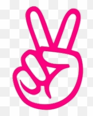 Peaceout Sign Symbols - Transparent Hand Emoji