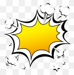 Comic Speech Balloon Pop - Explosion Effect Png Emoji