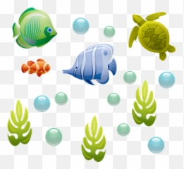 Free Shark Fish Illustrations - Tropical Clip Art Emoji