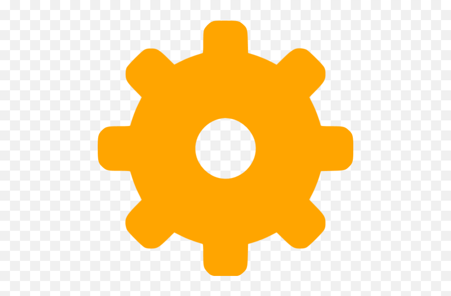 Orange Gear 2 Icon - Hvac Icon Png Emoji,Gear Emoticon