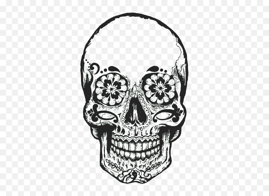 Drawing Trippy Sugar Skull Transparent - Tattoo With No Background Emoji,Sugar Skull Emoji