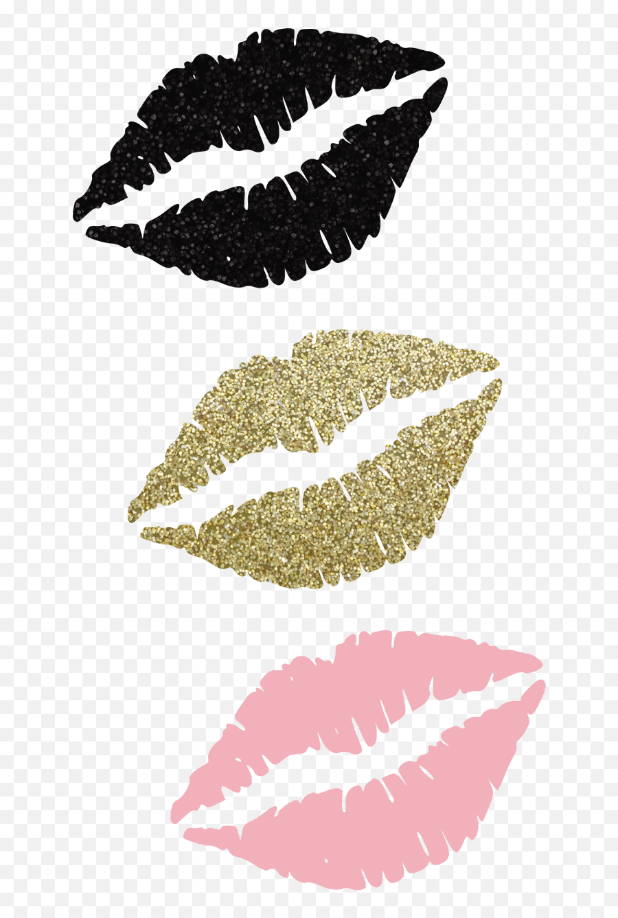 Beso Png - Kiss Besos Beso Glitter Negro Black Rosado Lips Clip Art Emoji,Emoji Beso