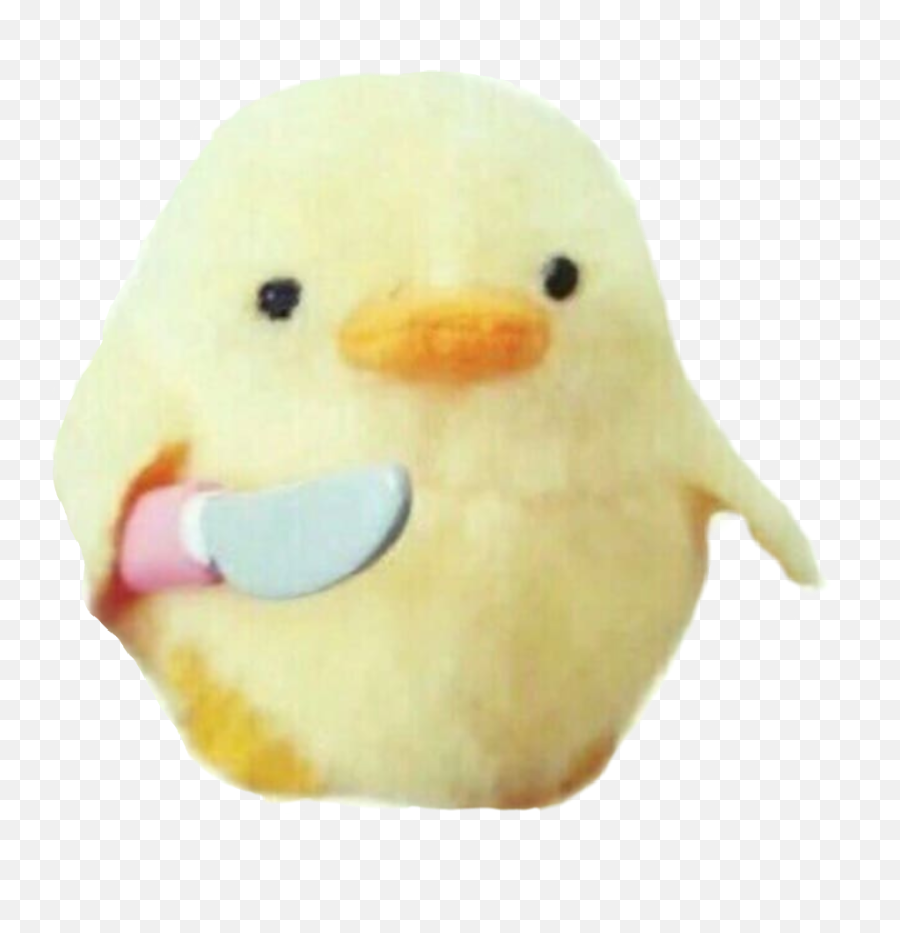 Duck Aggressive Cute Peluches Freetoedit - Knife Chick Emoji,Aggressive Emoji