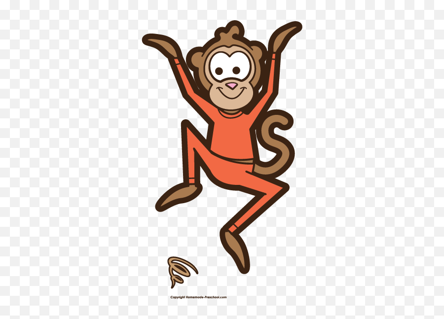 Free Monkey Clipart 2 - Clipartix Jumping Monkey Clip Art Emoji,3 Monkeys Emoji