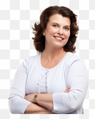 Woman Smiling With Her Arms Folded - Sitting Emoji
