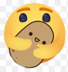 Potato Hug Emoji Hugemoji Sticker - Reaction Care,Potato Emoji