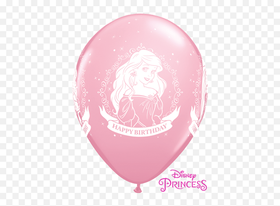 10 X 11 Disney Princess Happy Birthday Assorted Qualatex - Balloon Emoji,Birthday Balloon Emoji
