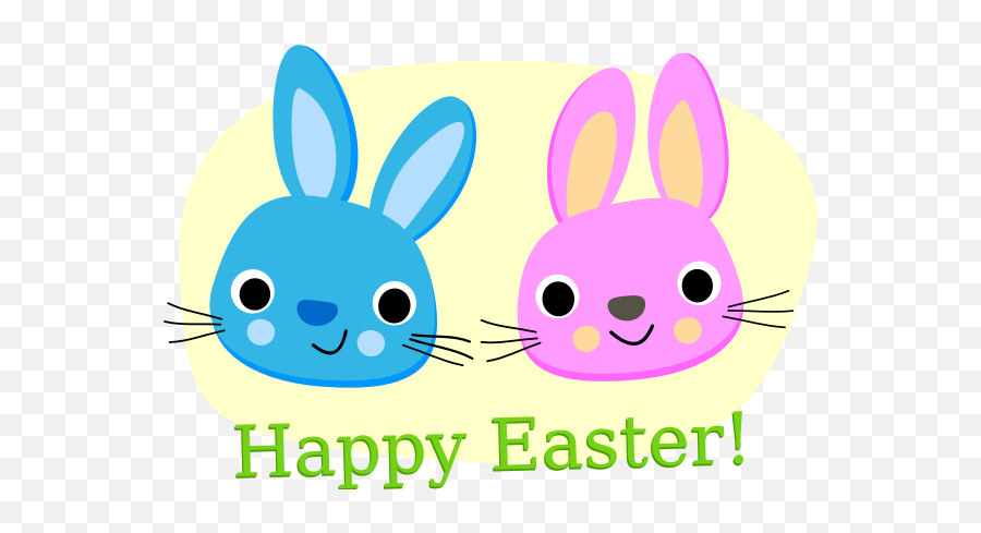 Happy Easter Bunnies Vector Image - Cartoon Emoji,Violet Emoji