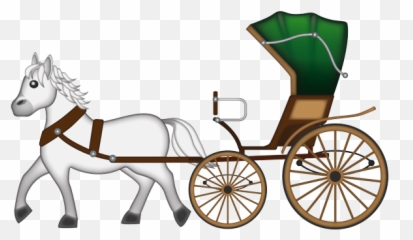 Horse Drawn Carriage - Old Time Transportation Emoji