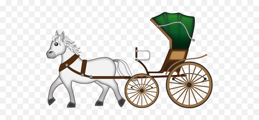 Horse Drawn Carriage - Old Time Transportation Emoji,Wagon Emoji