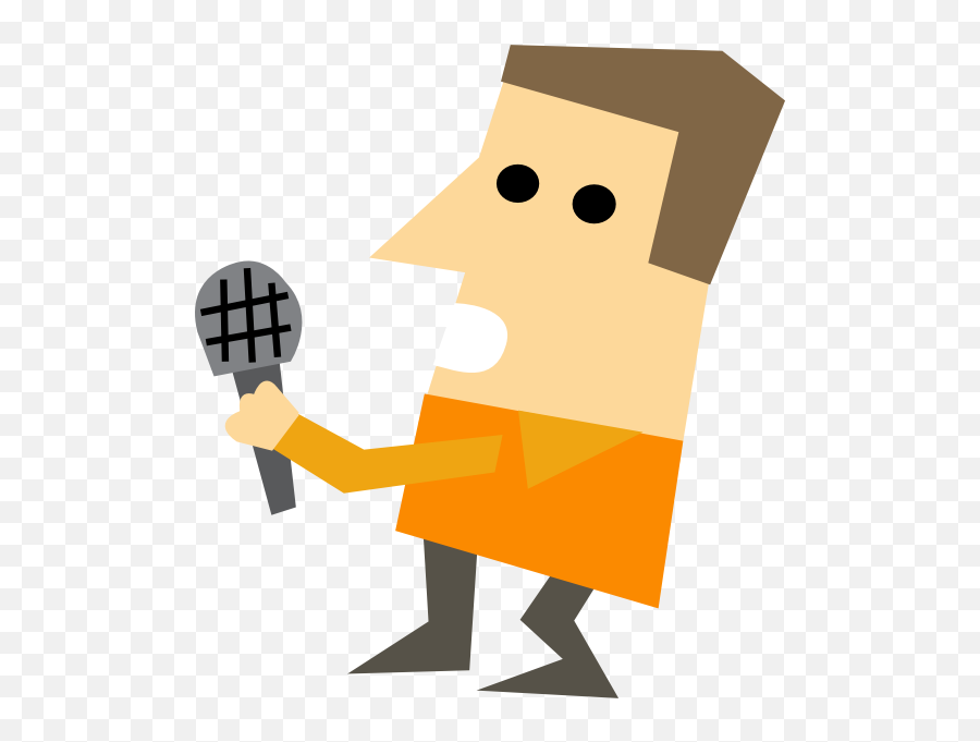 Cartoon Character Of A Journalist - Interview Clipart Emoji,U Emoticon