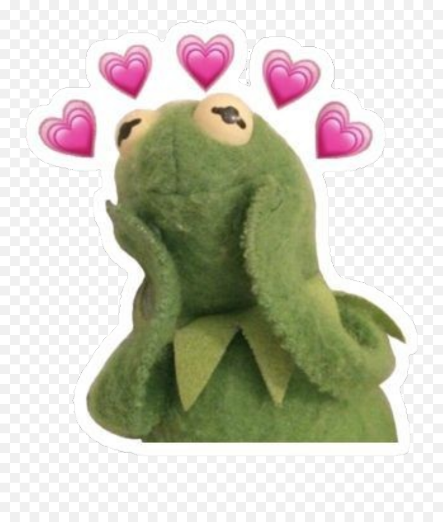 Kermit - Kermit The Frog Meme Hearts Emoji,Heart Emoji Meme
