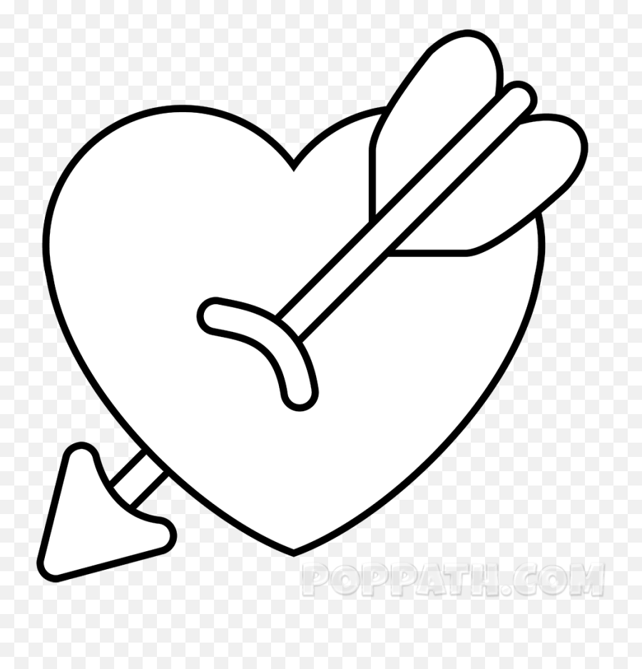 How To Draw A Heart Arrow Emoji - Maltese Cross Svg Free,Arrow Emojis