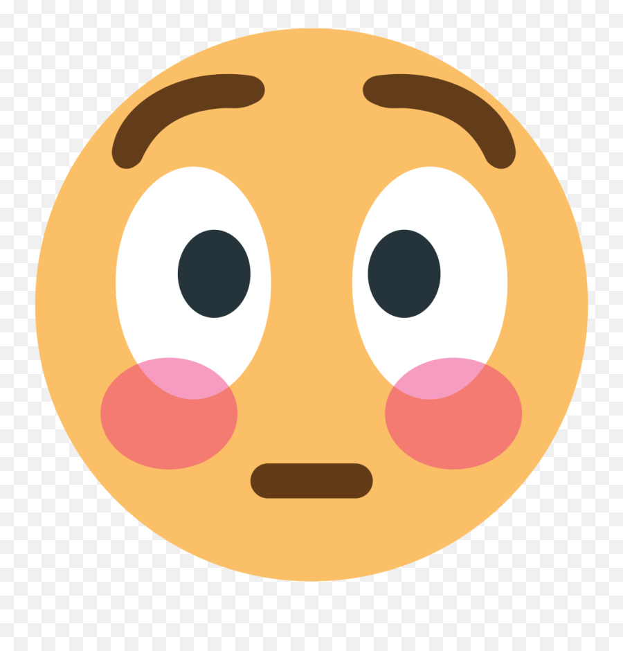Emojione1 1f633 - Circle Emoji,Eye Emoji