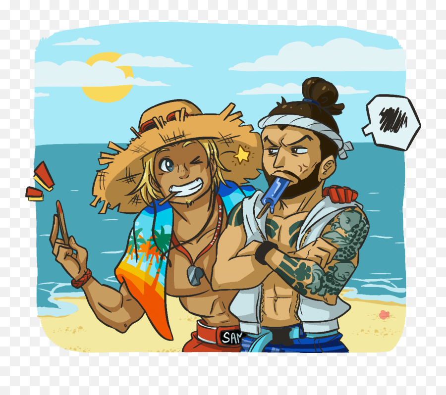 Wave Hanzo Tumblr Posts - Cartoon Emoji,Hanzo Emoji