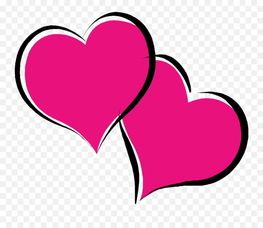 Library Of Pink Heart Png Black And White Png Png Files - Love Clipart Emoji,Revolving Heart Emoji