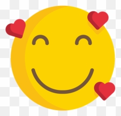 Smiling Face With Hearts Emoji Icon Of Flat Style - Smiley,Nerd Face Emoji