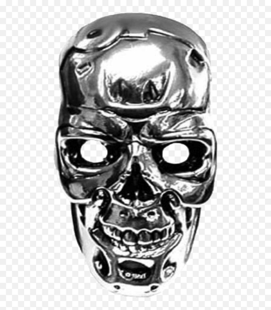 Download Robot Face Png - Terminator Skull Png Emoji,Robot Face Emoji