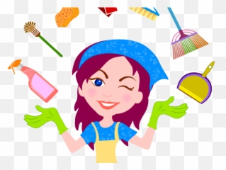 Maiden Clipart House Cleaner - House Keeping Cartoon Png Housekeeping Cleaning House Emoji,Vacuum Cleaner Emoji