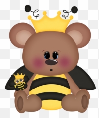 Bee Bear Transparent Png Clipart Free - Bumble Teddy Cartoon Emoji