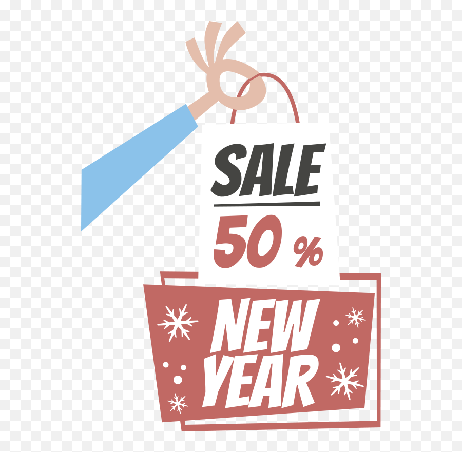 New Year Sale Shopping Bags Sale Wall Sticker - Vertical Emoji,Shopping Bags Emoji