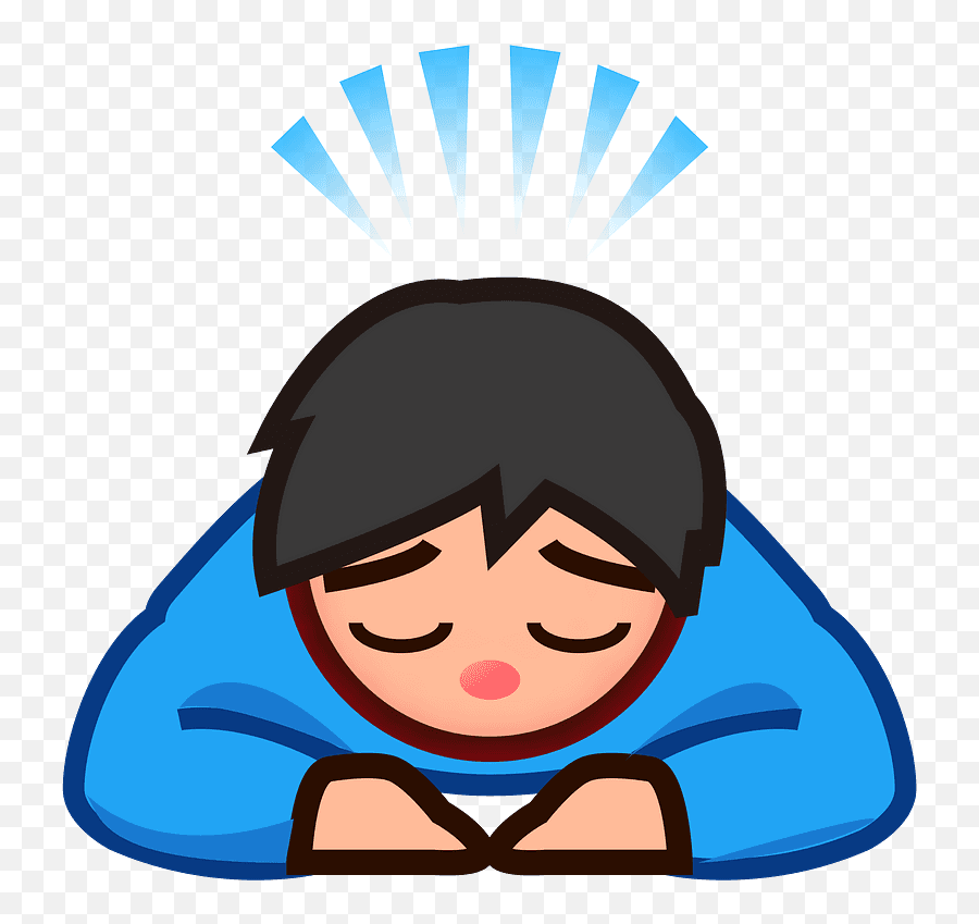 Person Bowing Emoji Clipart - Person Bowing Deeply Emoji,Apology Emoji