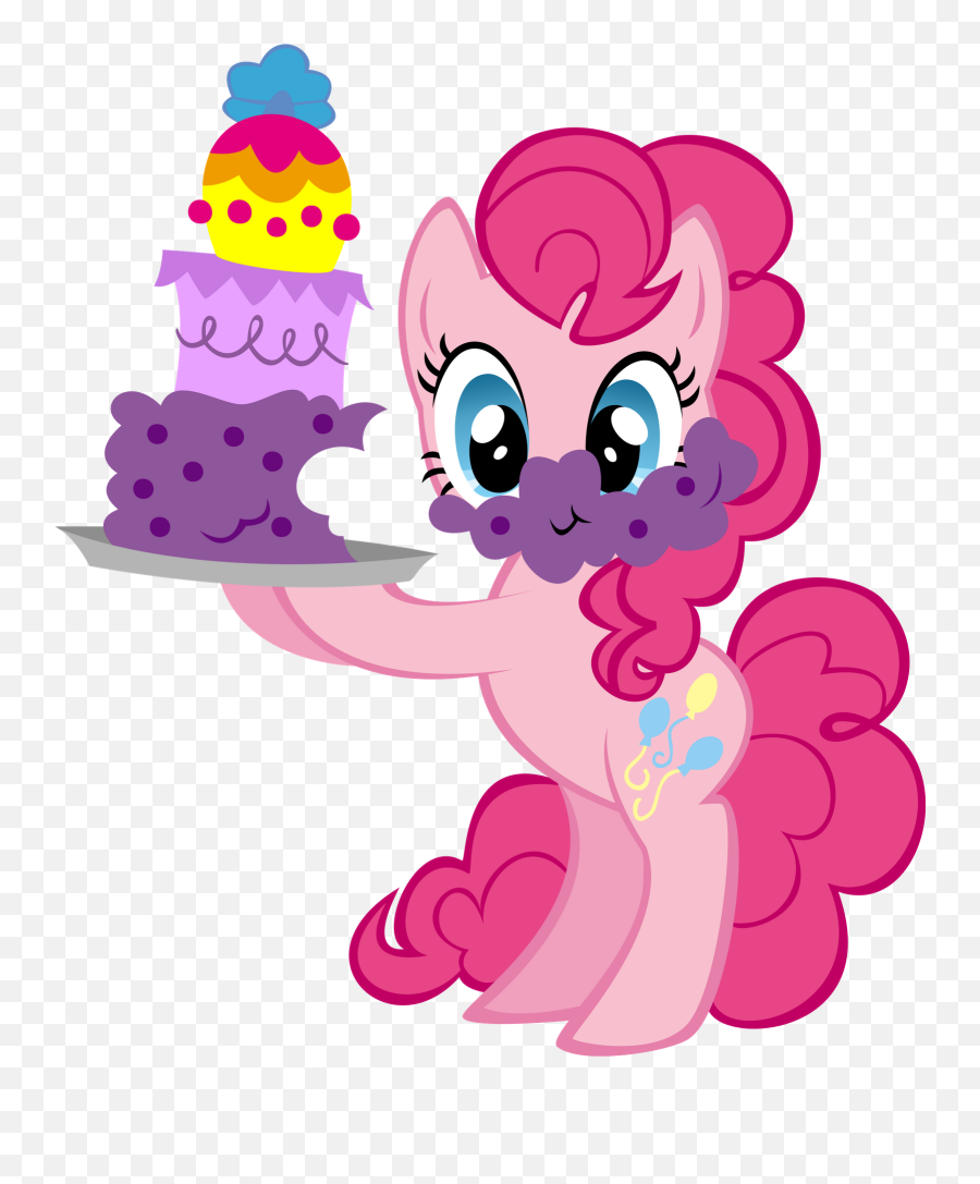 Mlp Forums 4th Birthday - Pinkie Pie With Cake Emoji,Happy Birthday Emoji Art Copy And Paste