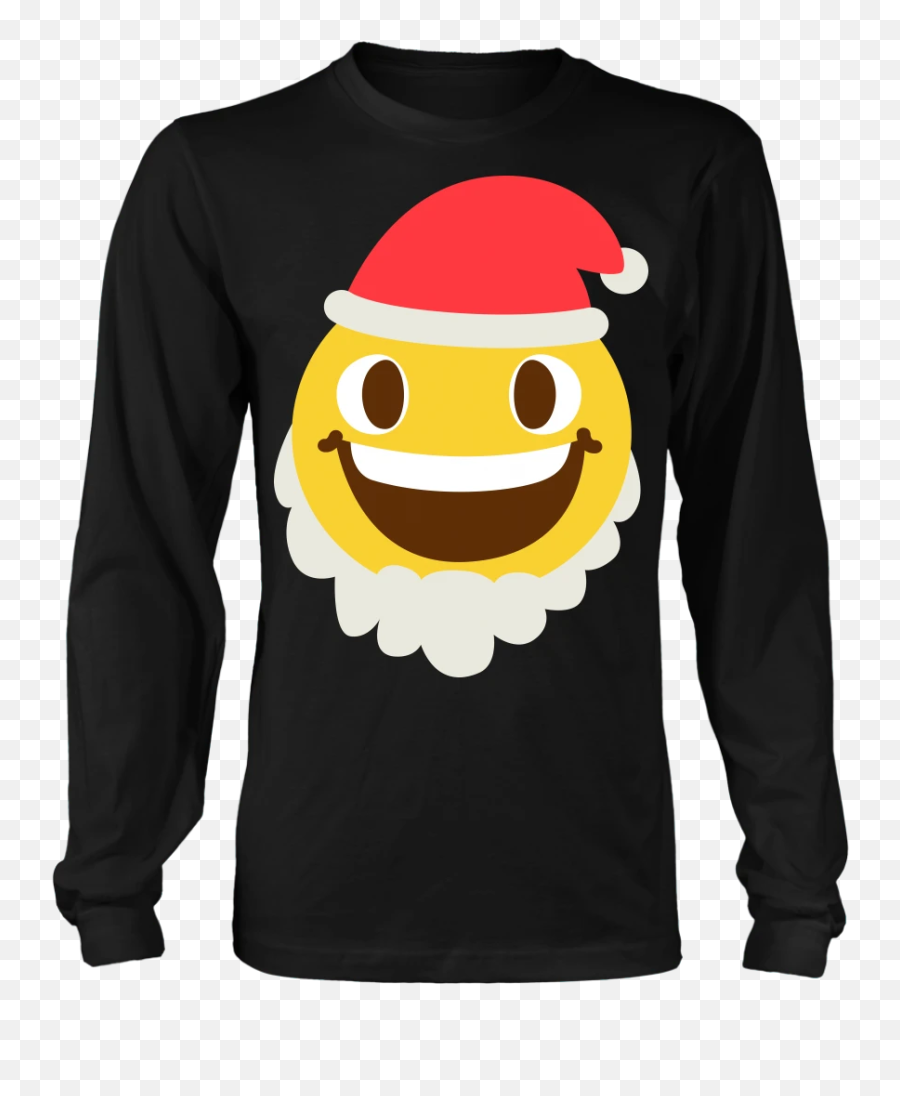 Cute Emoji Santa Claus Smile Shirts - Flank Em And Spank Em,Emoji Long Sleeve Shirt