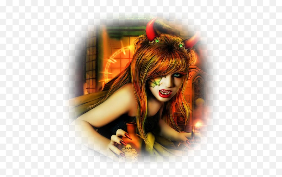Devil Woman Girl Female Femme Horns Pot - Happy Halloween Sexy Girl Emoji,Fire Devil Girl Emoji