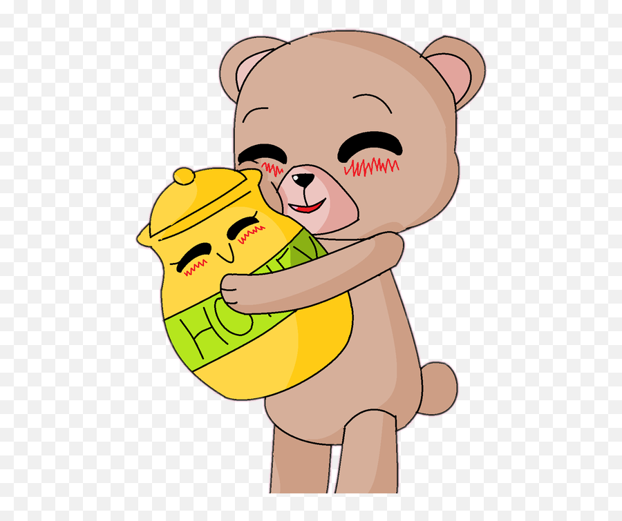 Schoney Honey Bear Bearhug Hug - Cartoon Emoji,Bear Hug Emoji