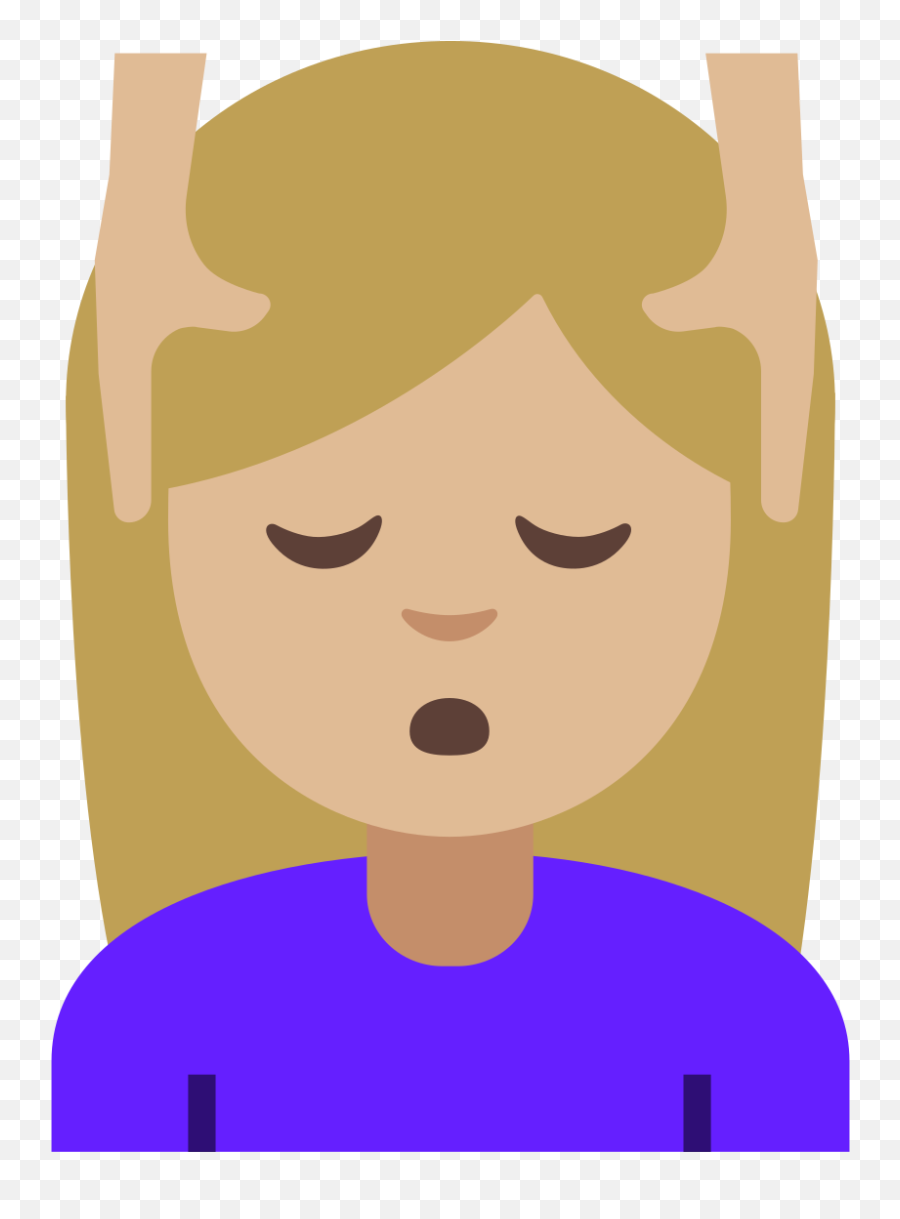 Emoji U1f486 1f3fc - Emoji Loira Png,Head Massage Emoji