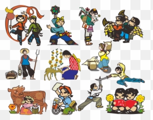 The Chinese Working People Scrapbook Barbola Design - Clip Art Emoji,Scuba Emoji
