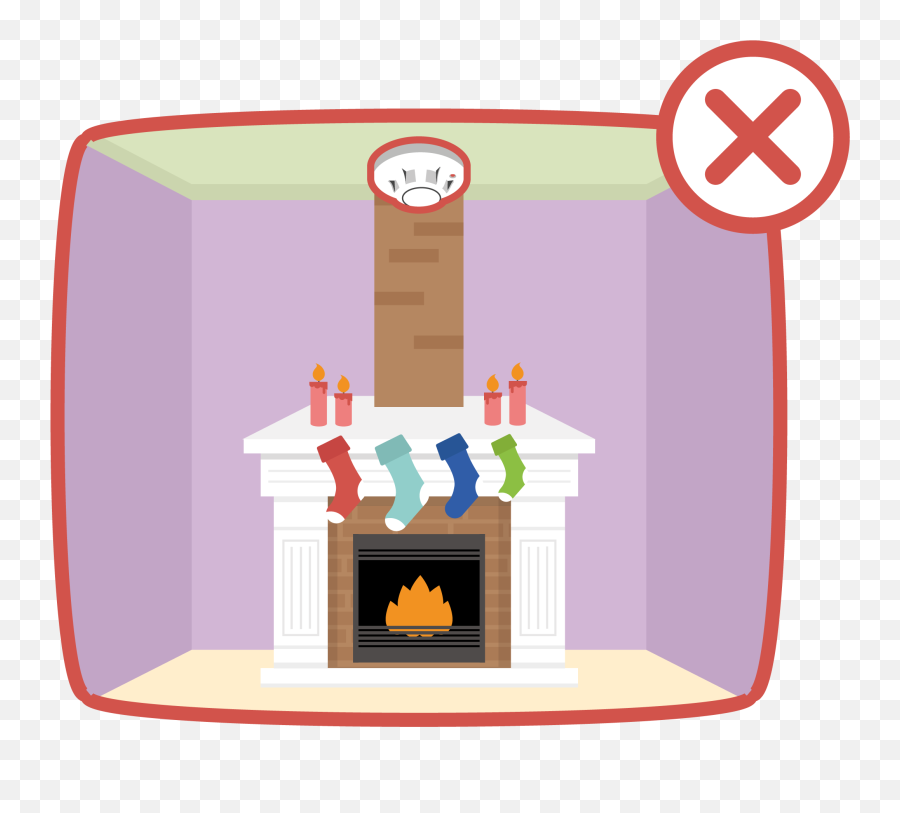 Smoke Detector Fireplace - Cartoon Clipart Full Size Smoke Detector Emoji,Fireplace Emoji