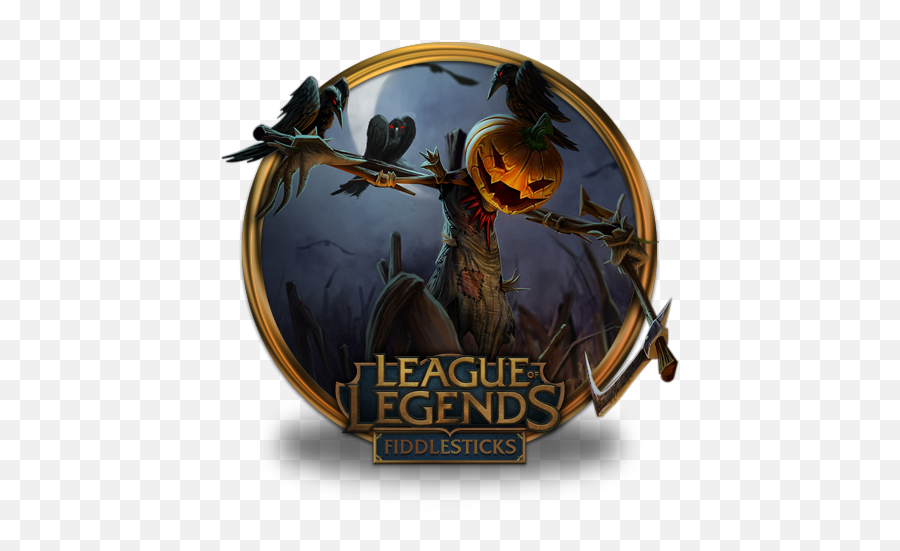 Fiddlesticks Pumpkin Icon League Of Legends Gold Border - Jack O Lantern Scarecrow Emoji,Pumkin Emoji