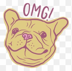 The Frenchie Sticker Pack - Pug Emoji,Bulldog Emoji