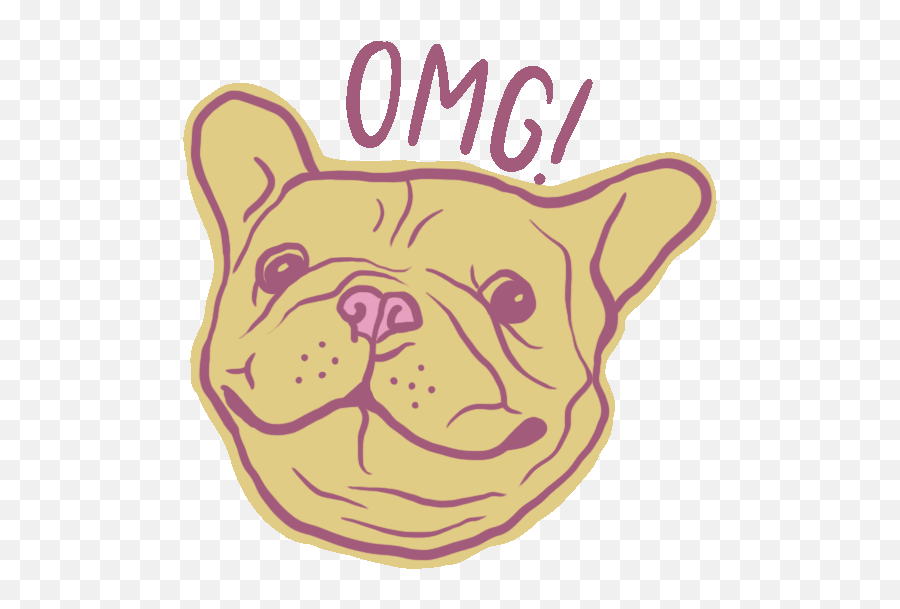 The Frenchie Sticker Pack - Pug Emoji,Bulldog Emoji