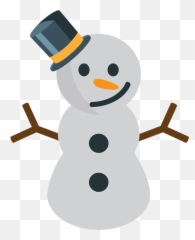 Snowman Without Snow Emoji Clipart - Snowman Emoji,Snow Emoji Png