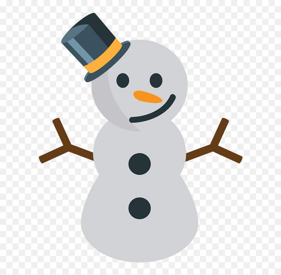 Snowman Without Snow Emoji Clipart - Snowman Emoji,Snow Emoji Png