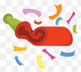 Party blower with confetti clipart Free download - Confetti Cliart Emoji