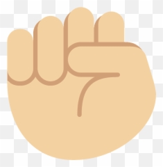 Raised Fist Emoji Clipart - Mano Dibujo Puño Png