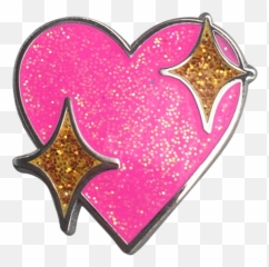 Download Glitter Pink Png - Emoji Sparkle Heart,Pink Heart Emoji Png