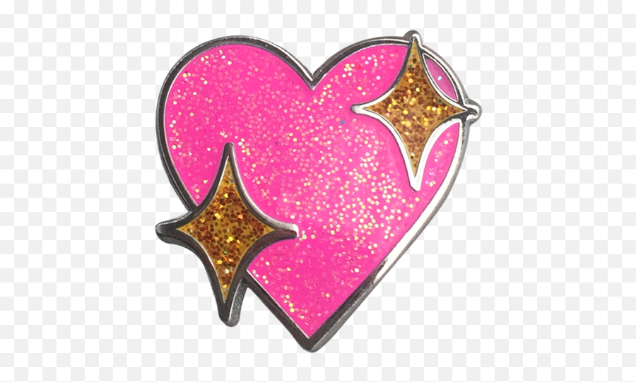 Download Glitter Pink Png - Emoji Sparkle Heart,Pink Heart Emoji Png