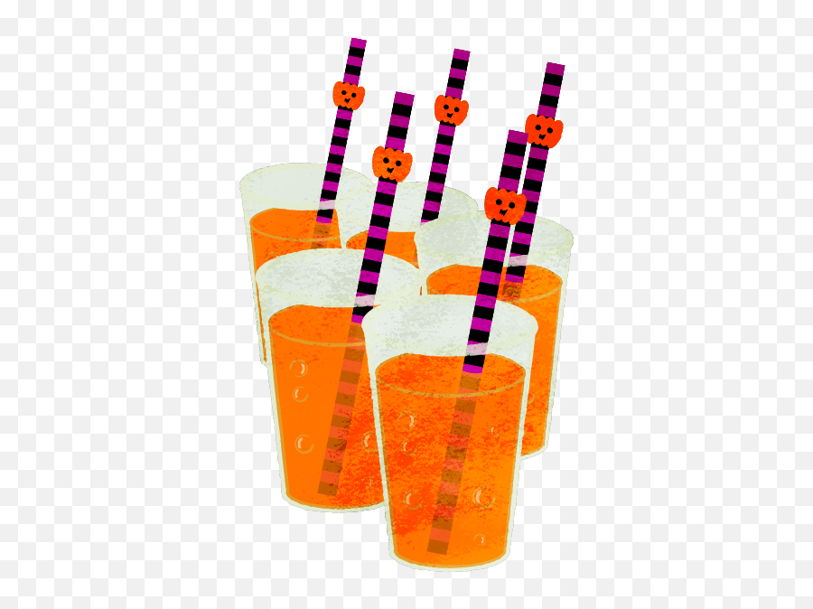 Halloween Black Cats With Fangs Ribbons And Candies - Highball Glass Emoji,Fangs Emoji
