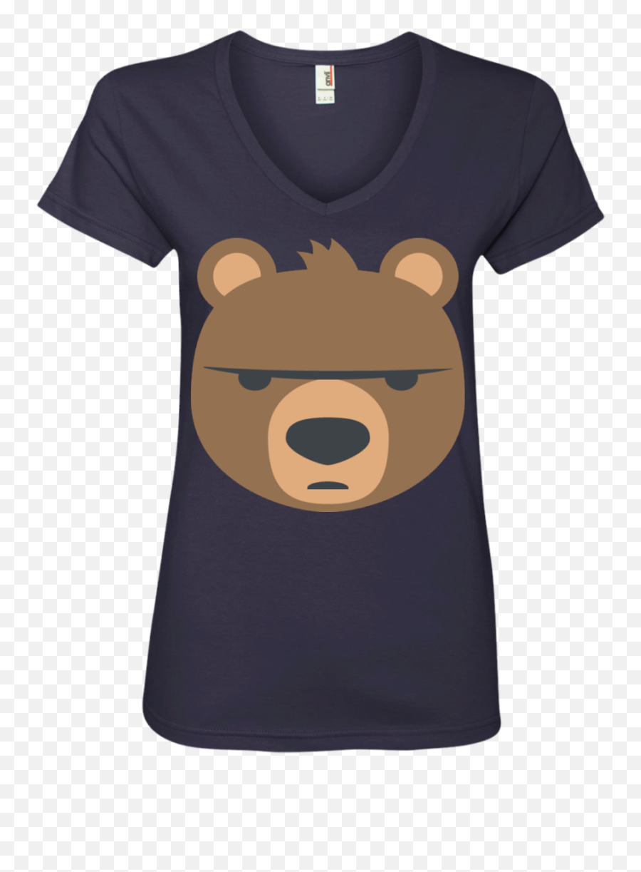 Big Bear Emoji Ladiesu0027 V - Neck Tshirt U2013 Wind Vandy Motorcycle T Shirts Your Husband My Husband,Gymnastic Emoji