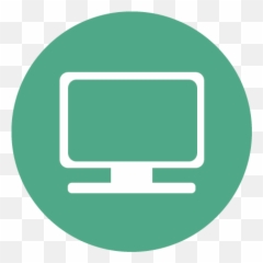 Green Circle White Computer Icon - On Logo Emoji