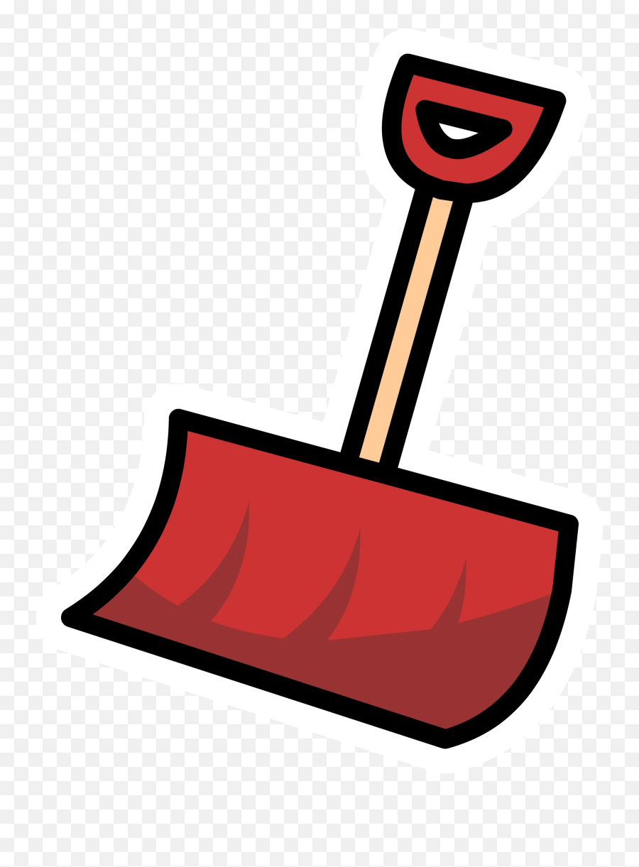 Red Shovel Pin - Clip Art Snow Shovel Emoji,Location Emoji