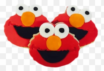 Elmo Cookies With Fondant - Png Juguetes Infantiles Emoji,Elmo Emoji