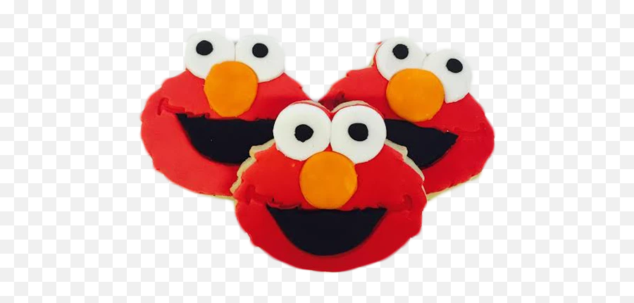Elmo Cookies With Fondant - Png Juguetes Infantiles Emoji,Elmo Emoji