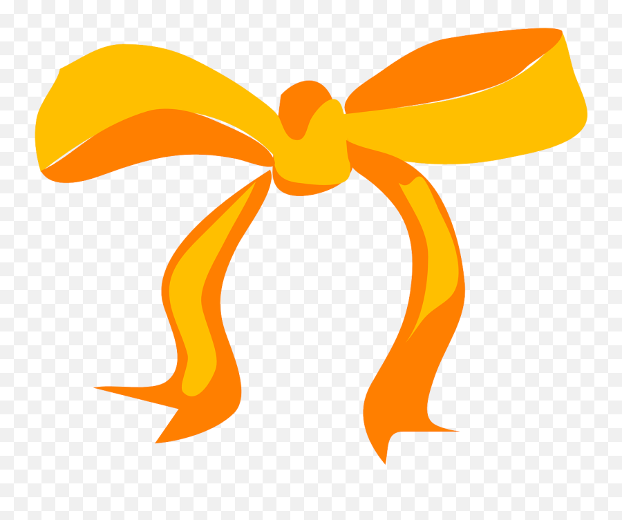 Bow Yellow Present Gift Holiday - Bow Clip Art Emoji,Emoji Birthday Presents